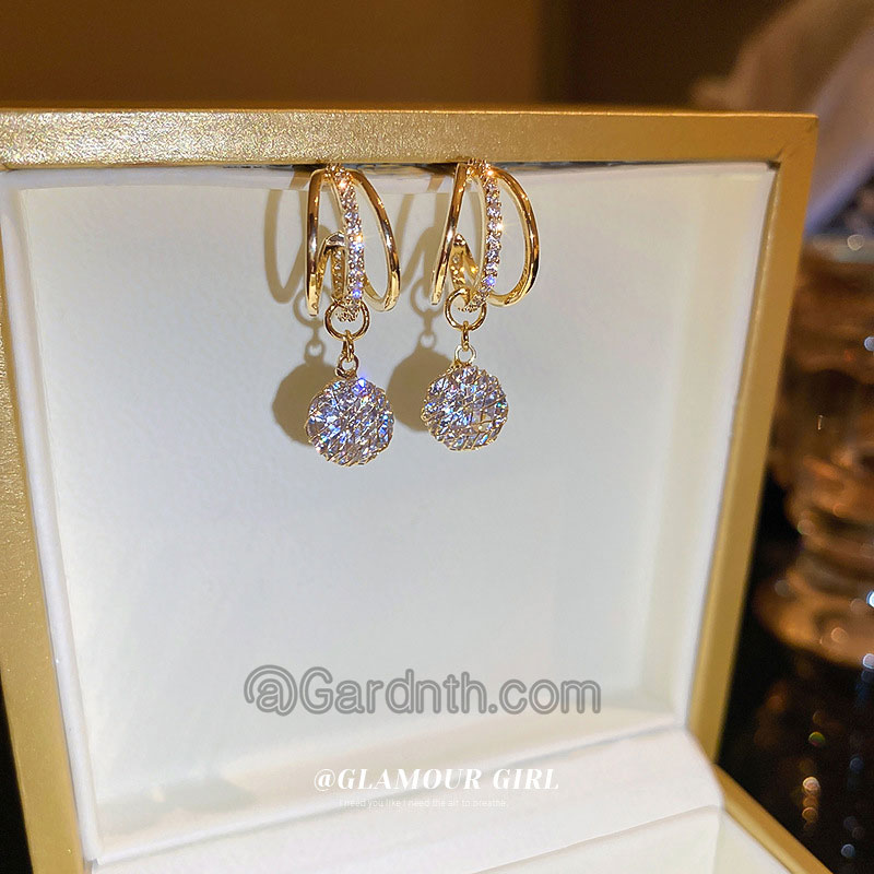 Fashion Diamond Crown Earrings