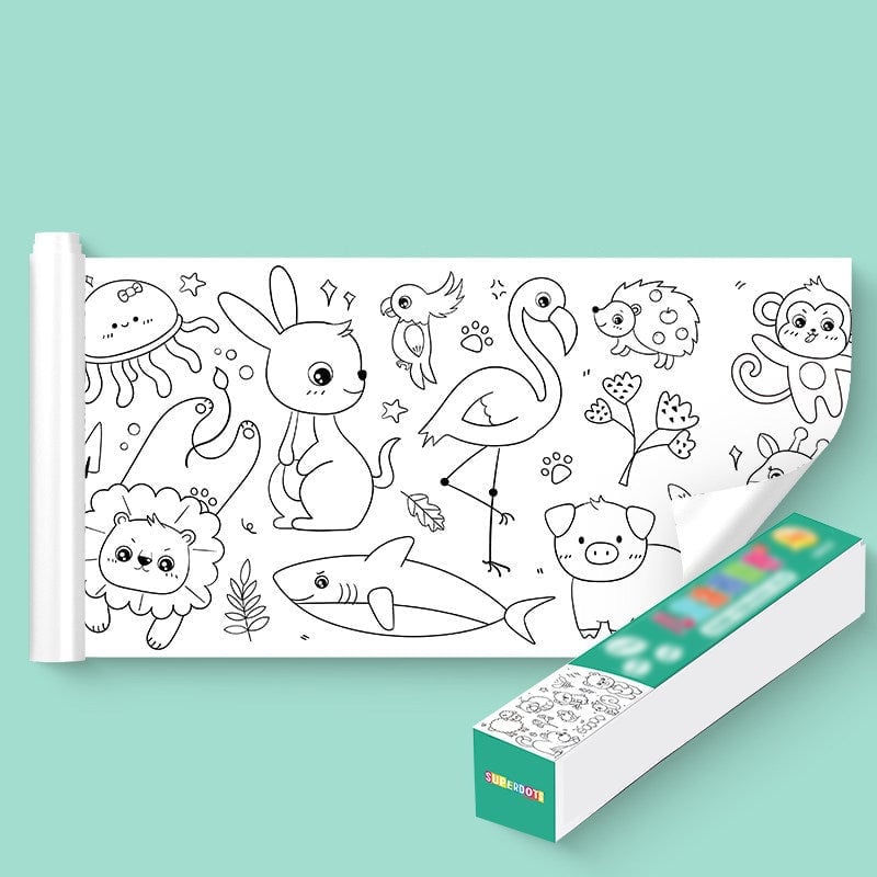 Free Get 12 Colored Pen - Children's Drawing Roll