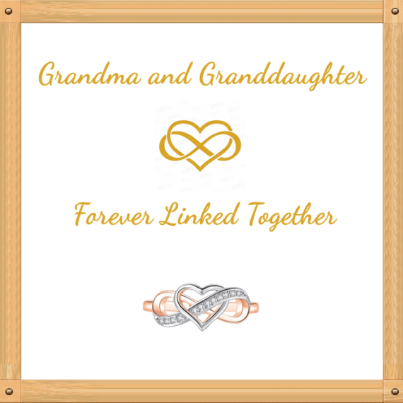 Grandma & Granddaughter Forever linked together ring