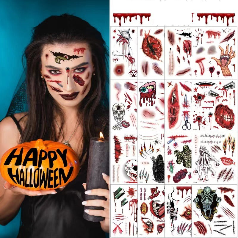 Halloween Tattoo - Halloween Prank Makeup Temporary Tattoo