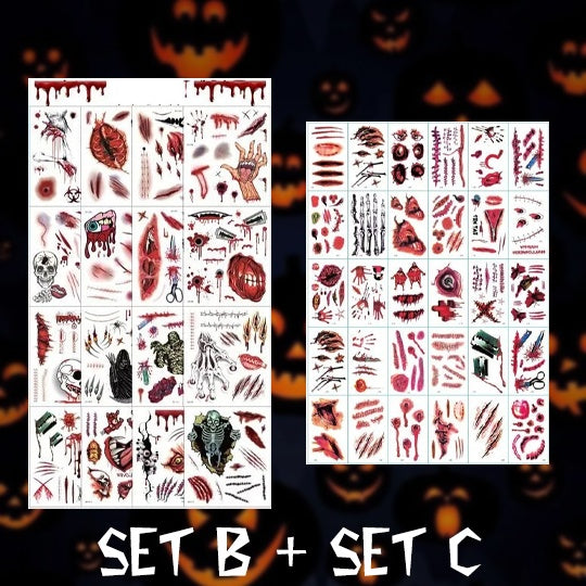 Halloween Tattoo - Halloween Prank Makeup Temporary Tattoo