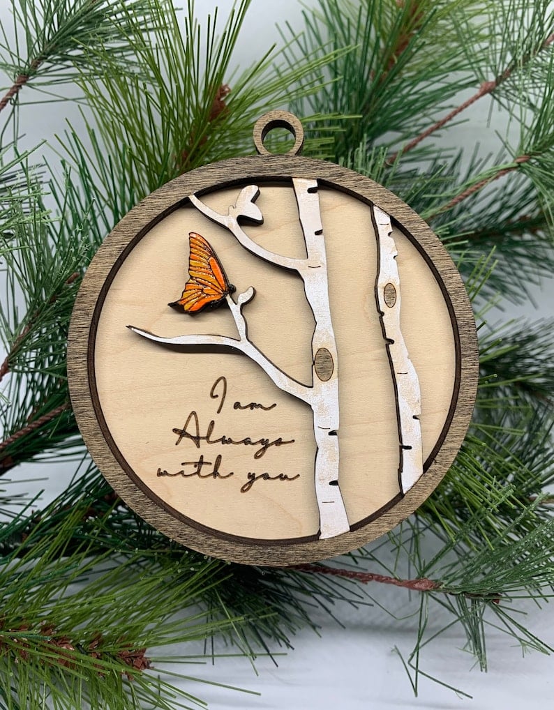 Handmade memorial ornament with Cardinals- We Are Always With You