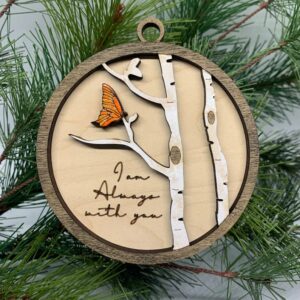 Handmade memorial ornament with Cardinals- We Are Always With You