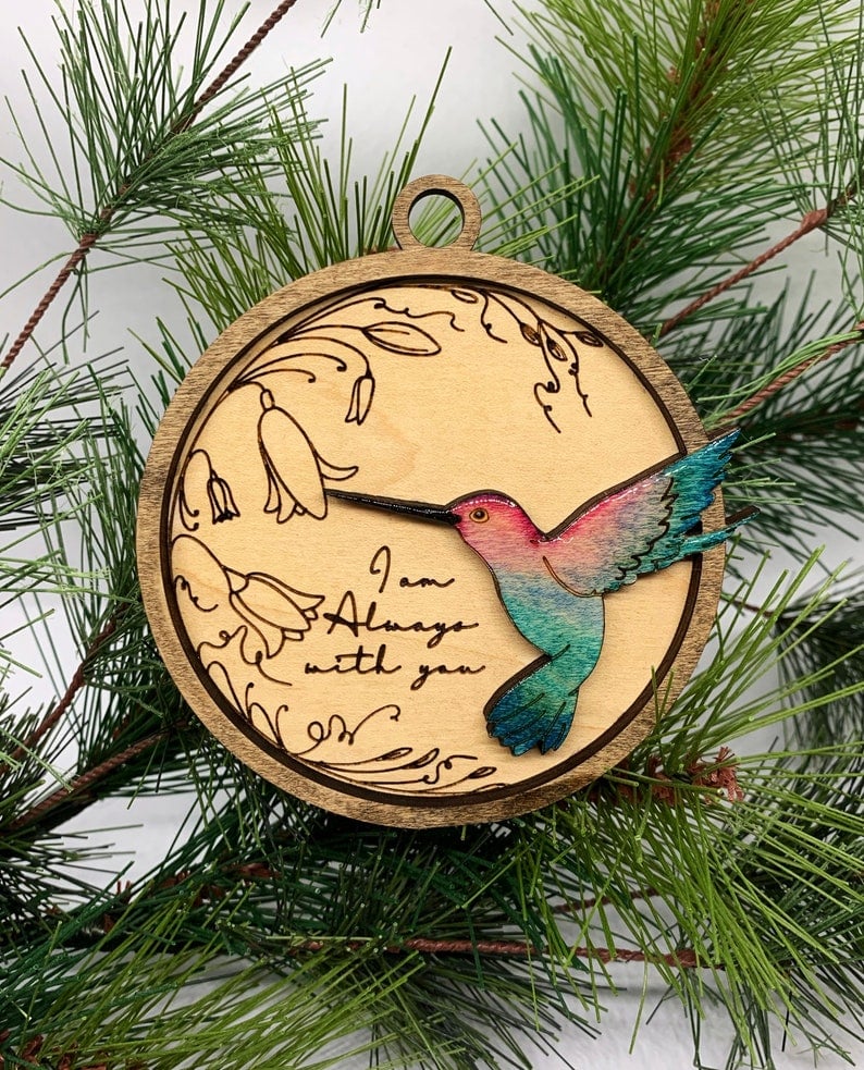 Handmade memorial ornament with Cardinals- We Are Always With You