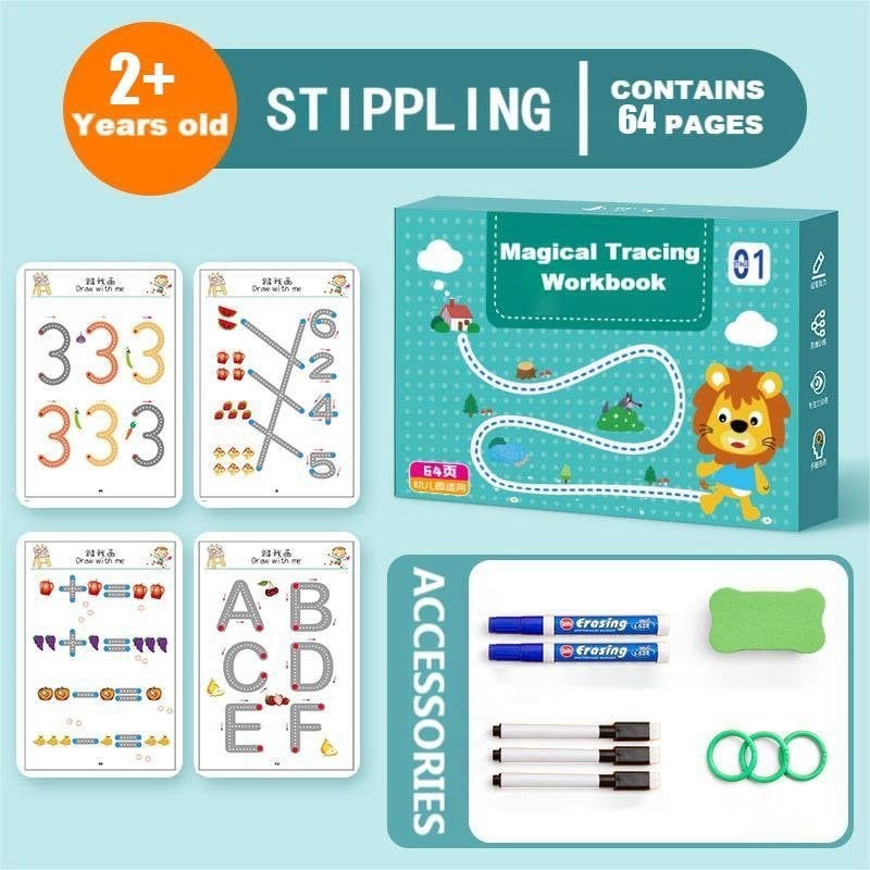 Hearenjoy Let Your Kids Win At The Starting Line - Magical Tracing Workbook Set