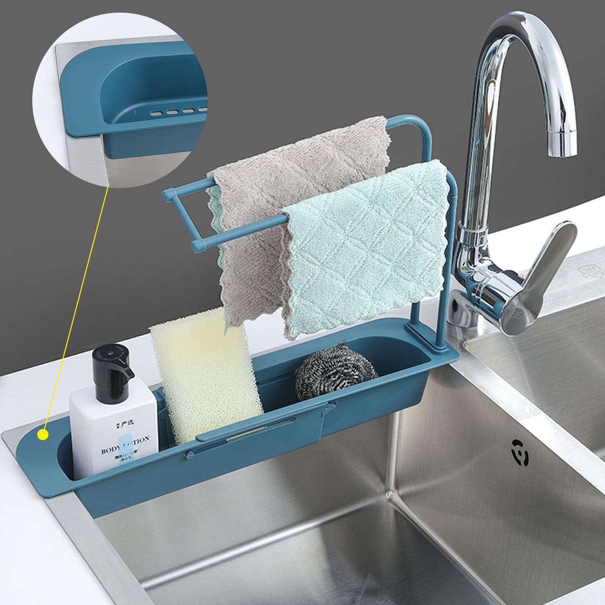 Hetadr Telescopic Sink Rack