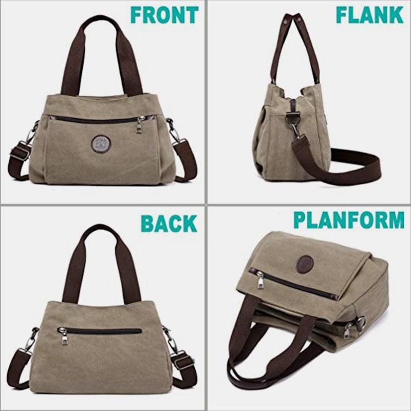 High Capacity Multi-Pocket Crossbody Handbag