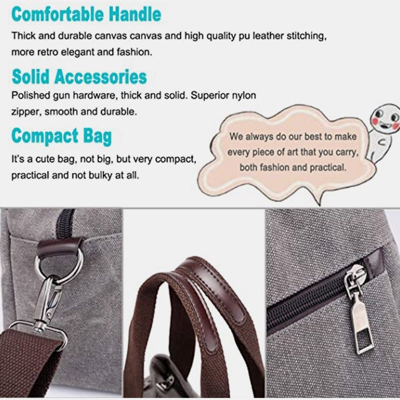 High Capacity Multi-Pocket Crossbody Handbag