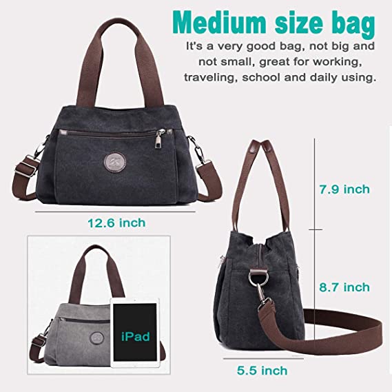 High Capacity Multi-Pocket Crossbody Handbag