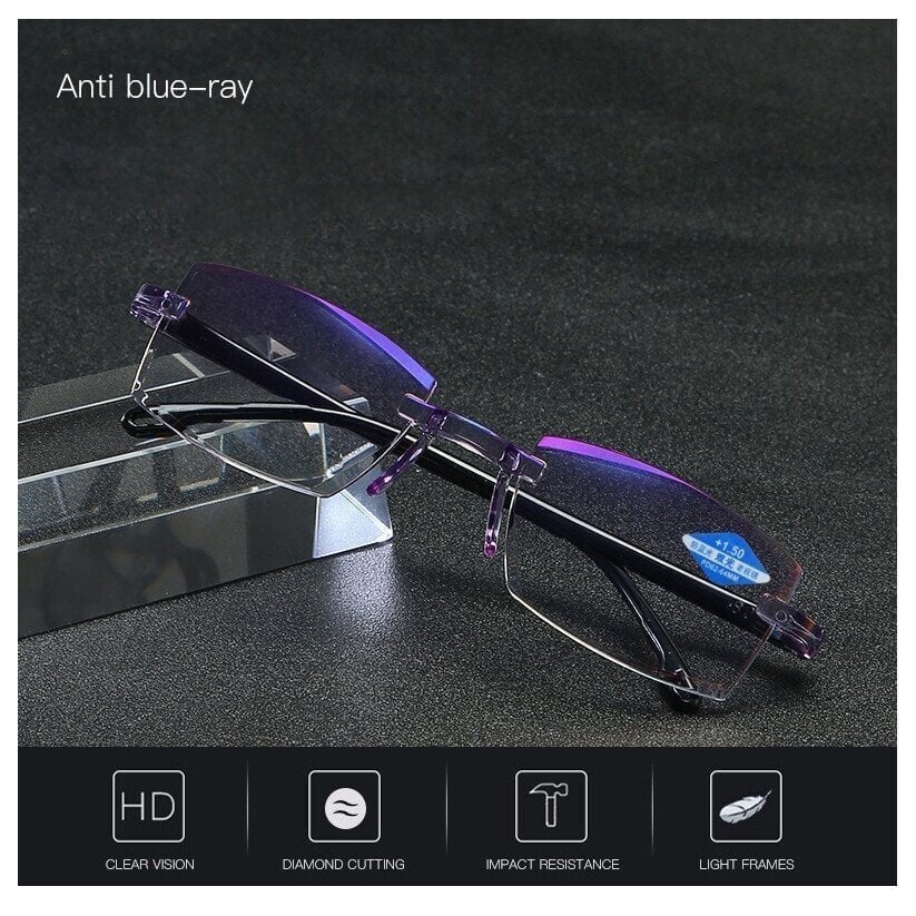 High Hardness Anti Blue Light Intelligent Dual Focus Reading Glasses