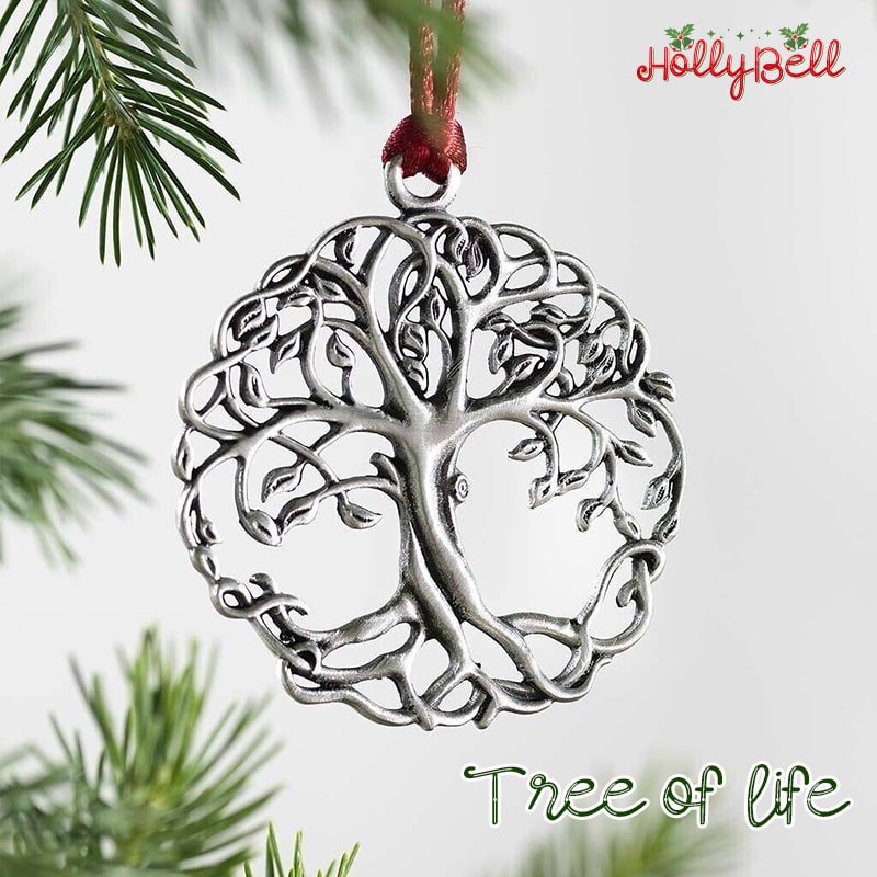 HollyBell - Solid Pewter Christmas Tree Ornaments