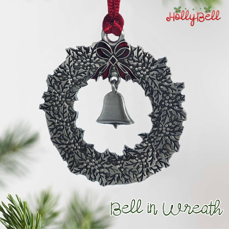 HollyBell – Solid Pewter Christmas Tree Ornaments