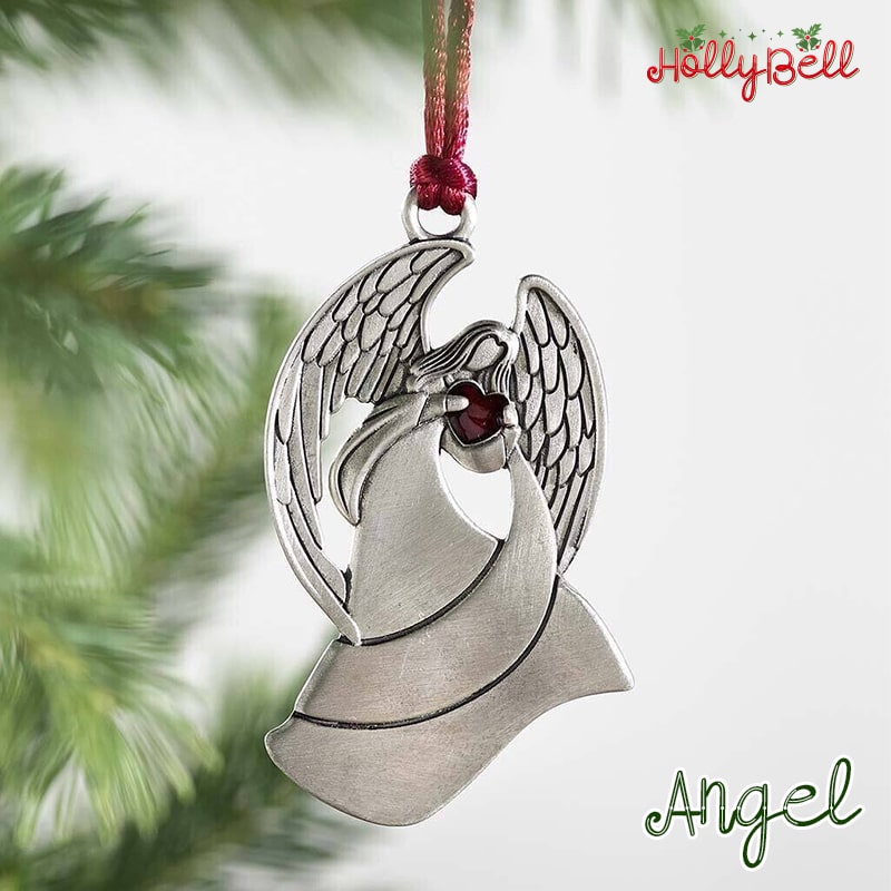 HollyBell - Solid Pewter Christmas Tree Ornaments