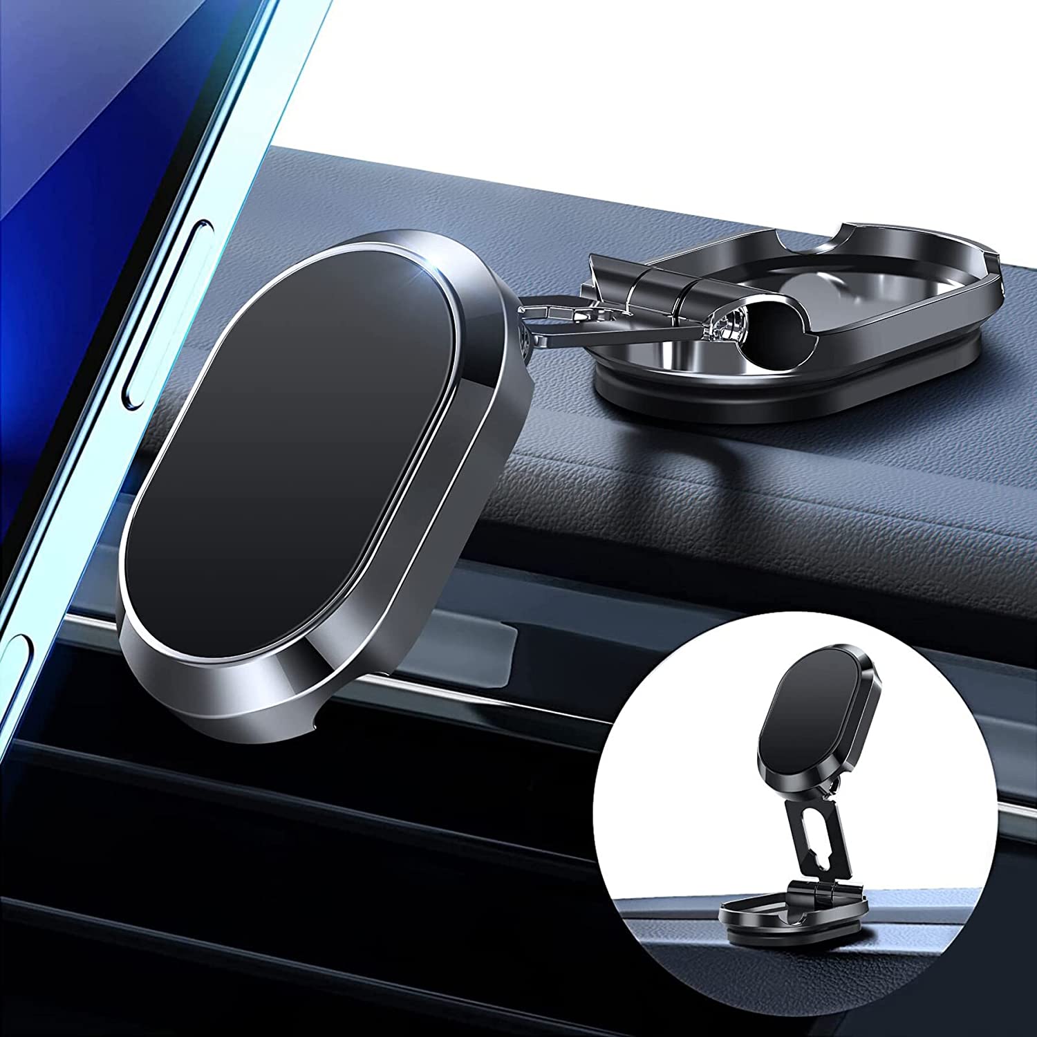 Hot Sale 2022 New Alloy Folding Magnetic Car Phone Holder