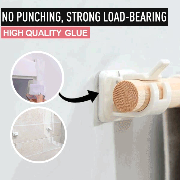 (Hot Sale - 49% OFF)Nail-free Adjustable Rod Bracket Holders(Set of 2), Buy 3 Get 1 Free NOW!!