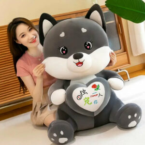 Hug Heart Husky Plush Toy