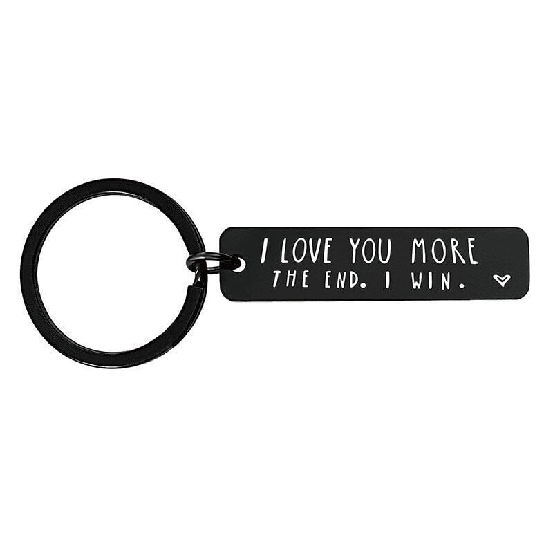 "I Love You More The End I Win"Funny Birthday Keychain-- A personalised gift for him/her