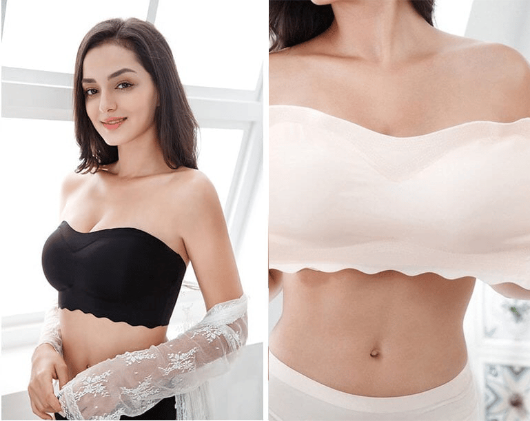 Ice Silk Non-slip Tube Top Strap Bra