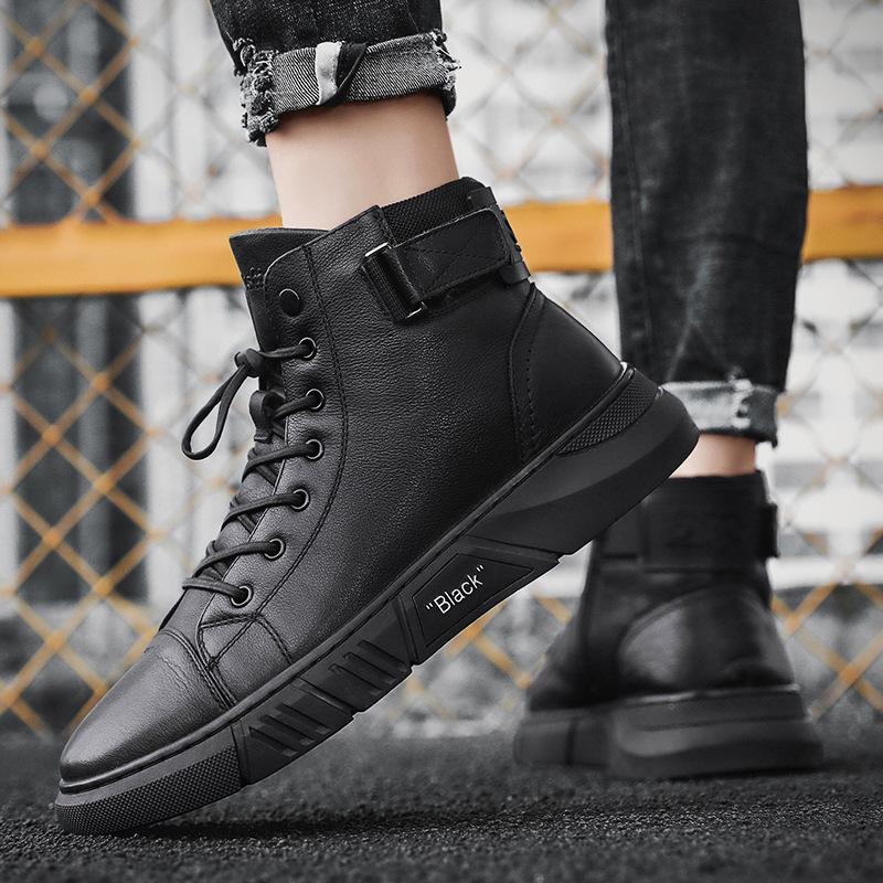 Italian high-top casual Martin leather boots