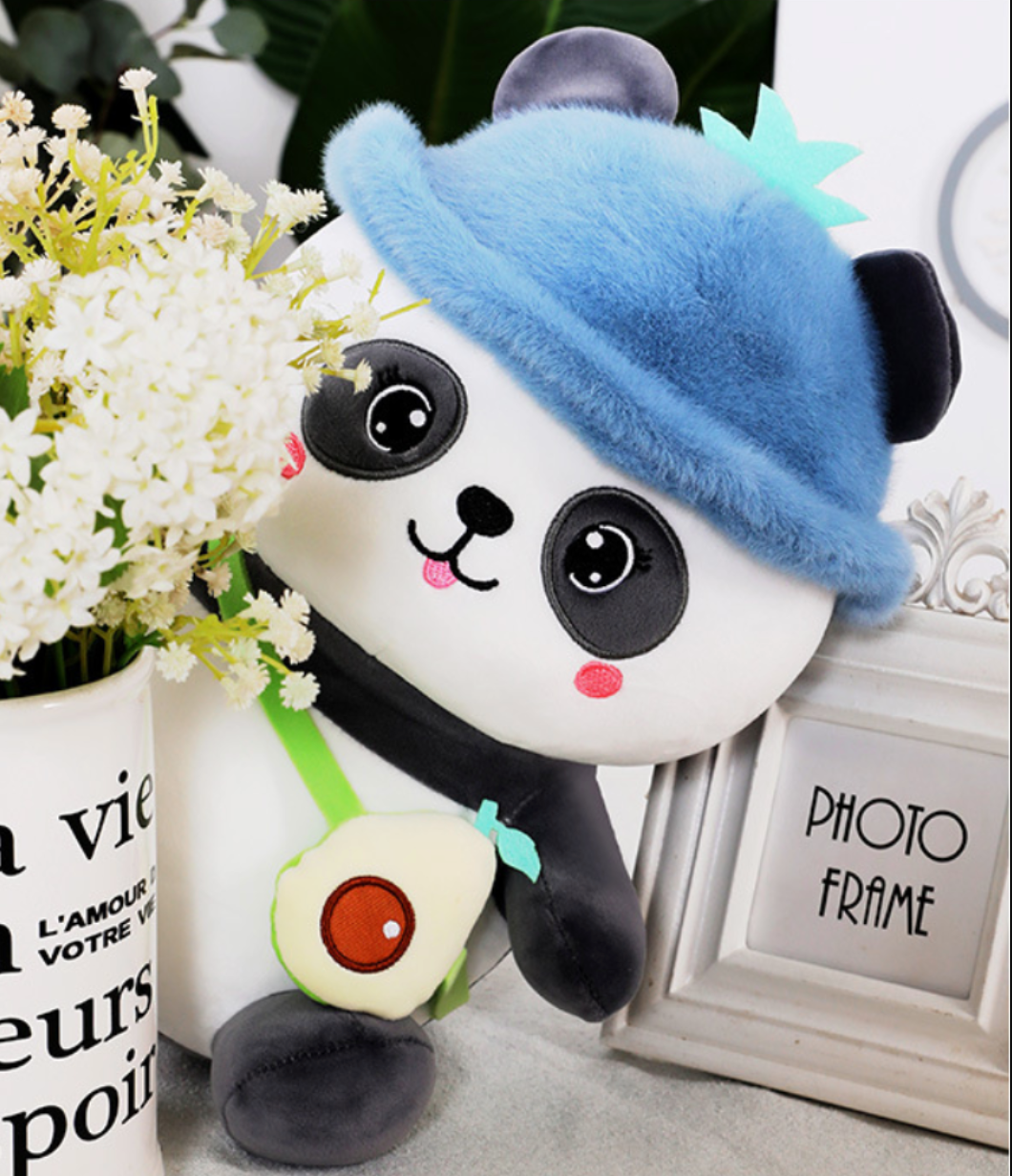 Kawaii Avocado Panda Plush Toy