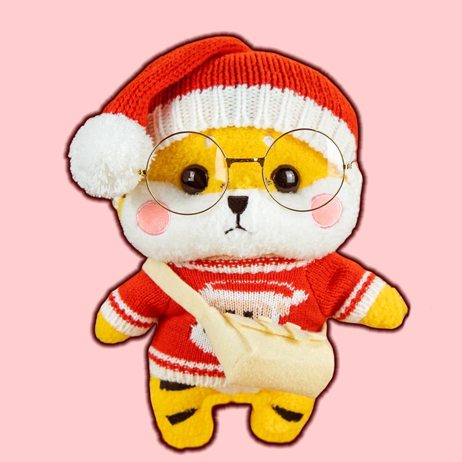 Kawaii Christmas Tiger Plush Toy