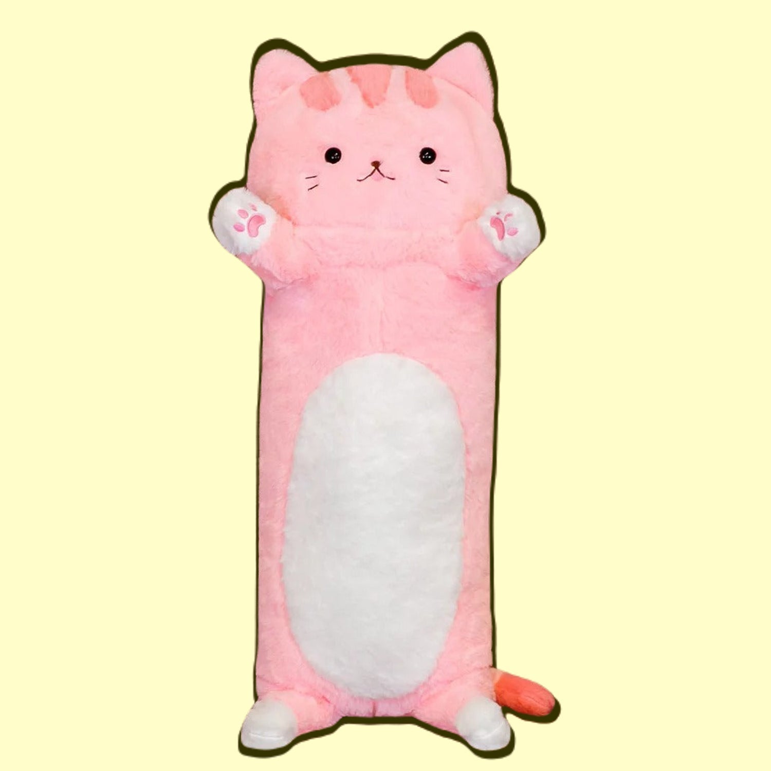 Kawaii Long Kitten Plush Pillow