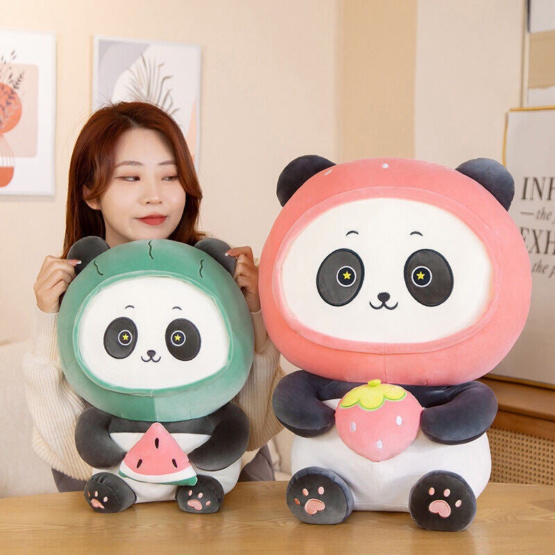 Kawaii Panda with Fruits Plushie