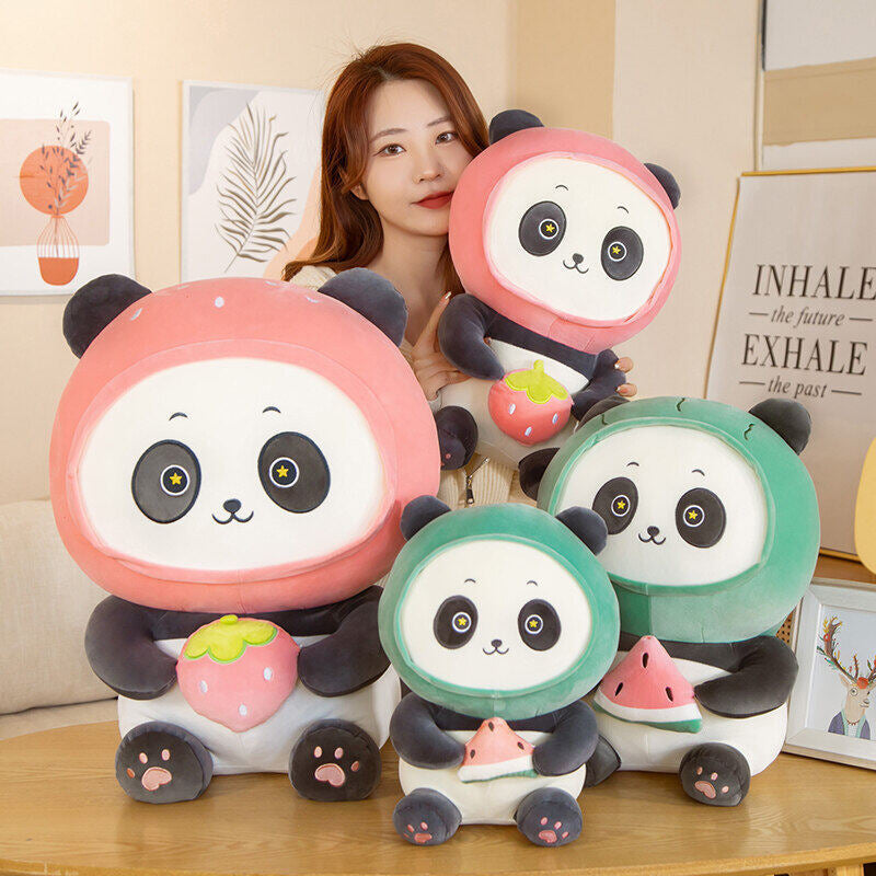 Kawaii Panda with Fruits Plushie