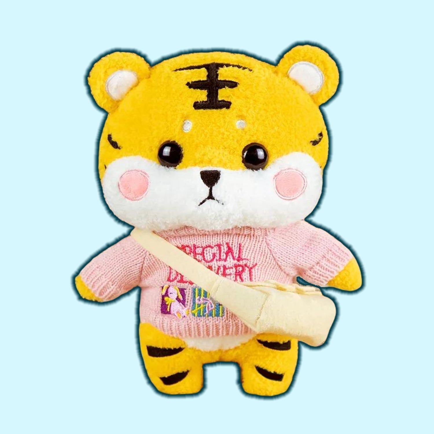 Kawaii Tiger Pink Sweater Stuffed Animal