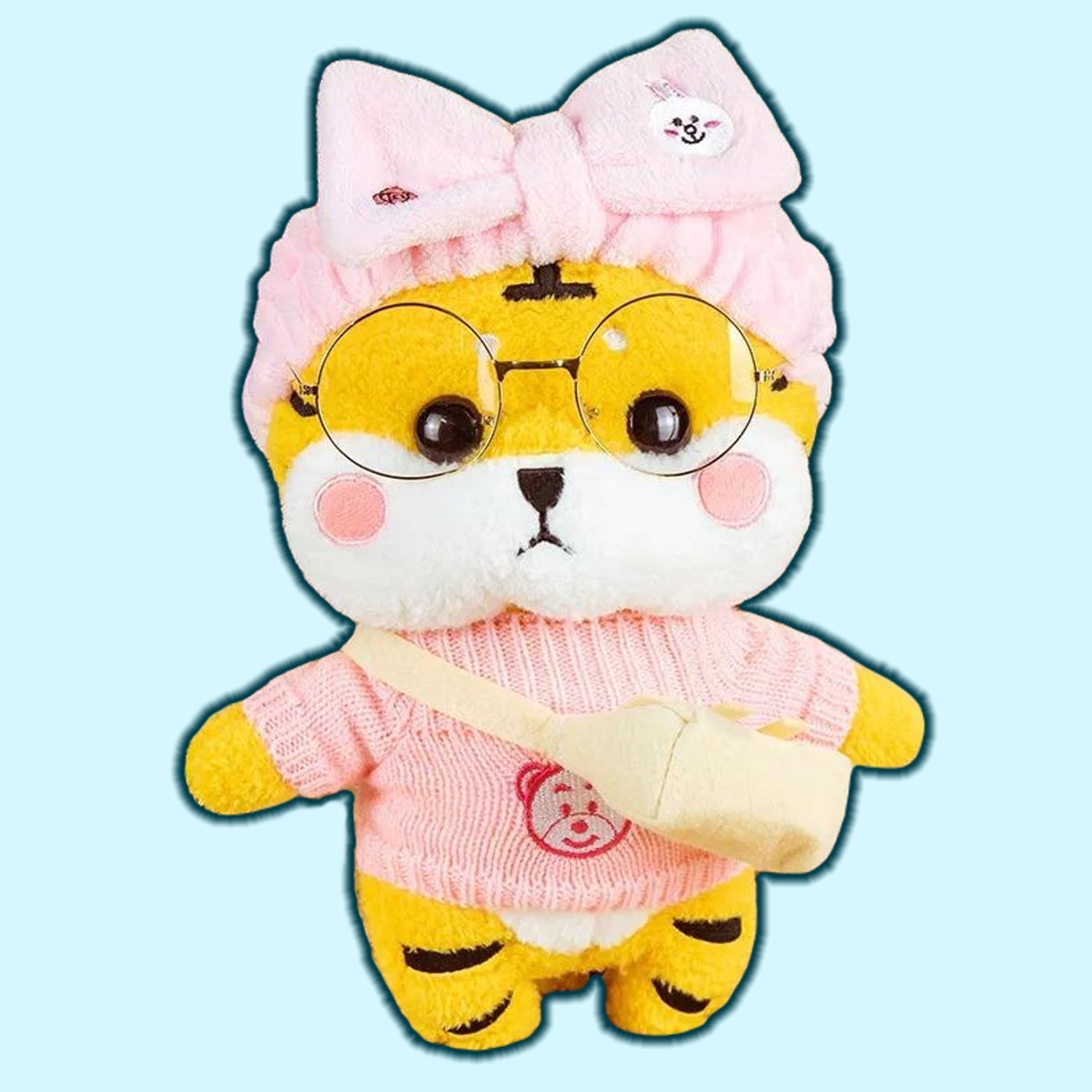 Kawaii Tiger Pink Sweater Stuffed Animal