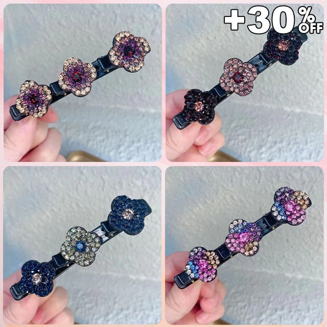 Kisslyz LAST DAY 68% OFF - Sparkling Crystal Stone Braided Hair Clips