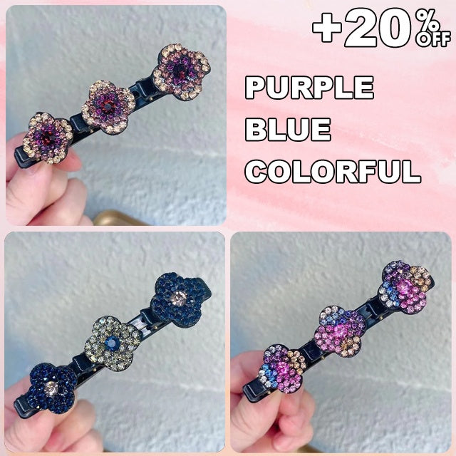 Kisslyz LAST DAY 68% OFF - Sparkling Crystal Stone Braided Hair Clips