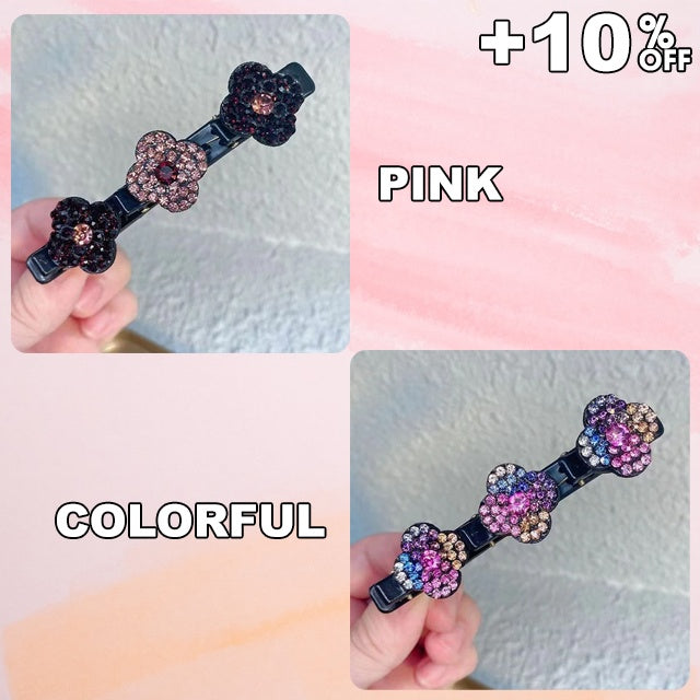 Kisslyz LAST DAY 68% OFF - Sparkling Crystal Stone Braided Hair Clips