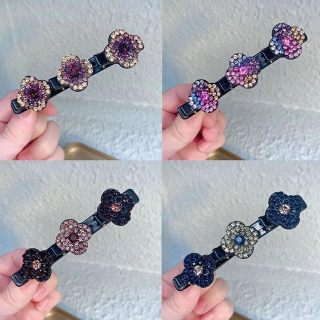 Kisslyz LAST DAY 68% OFF - Sparkling Crystal Stone Braided Hair Clips