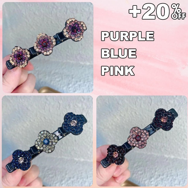 Kisslyz LAST DAY 68% OFF - Sparkling Crystal Stone Braided Hair Clips