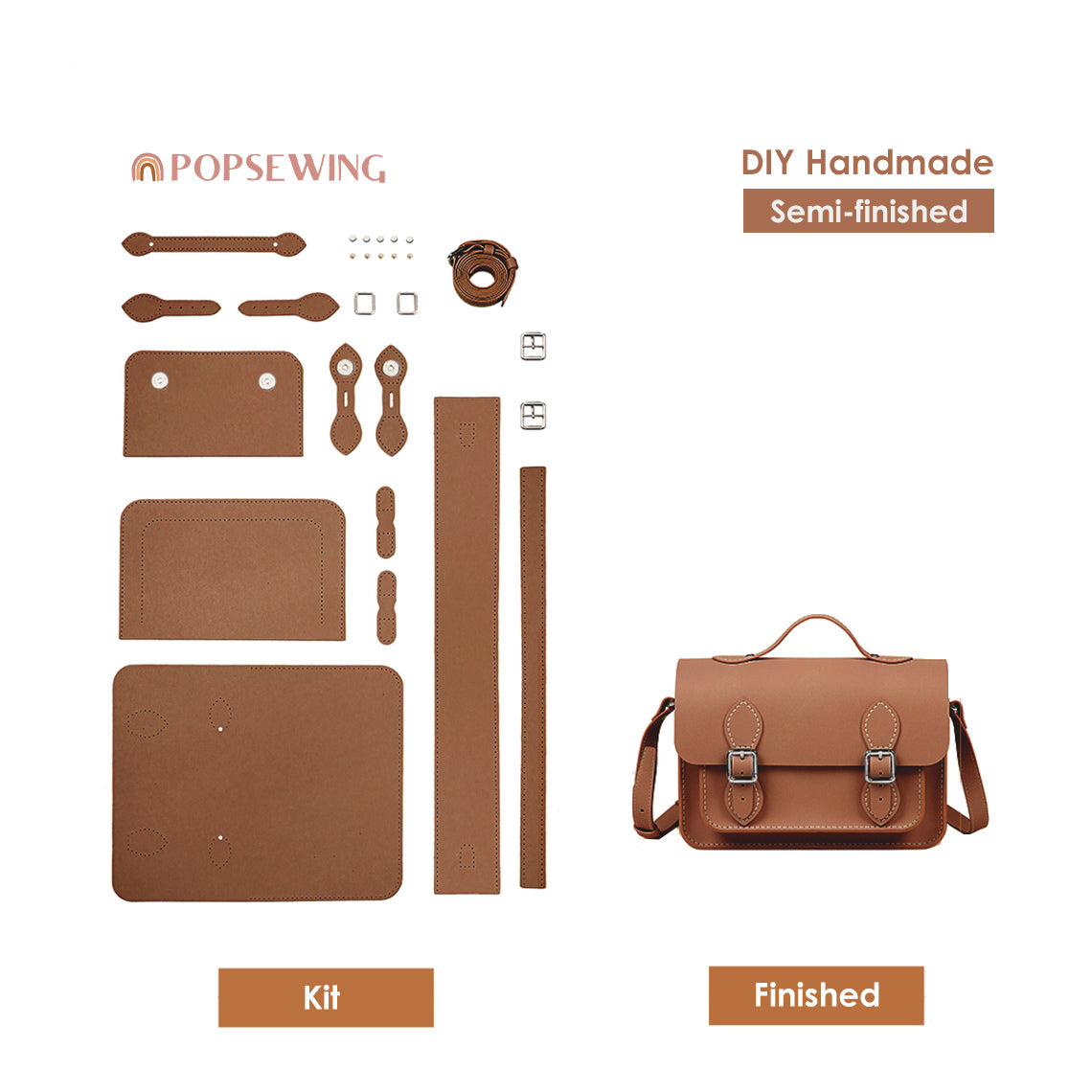 Lady Leather Fashion Crossbody Satchel Bag DIY Kit | From $46.49 Extra 25% Off