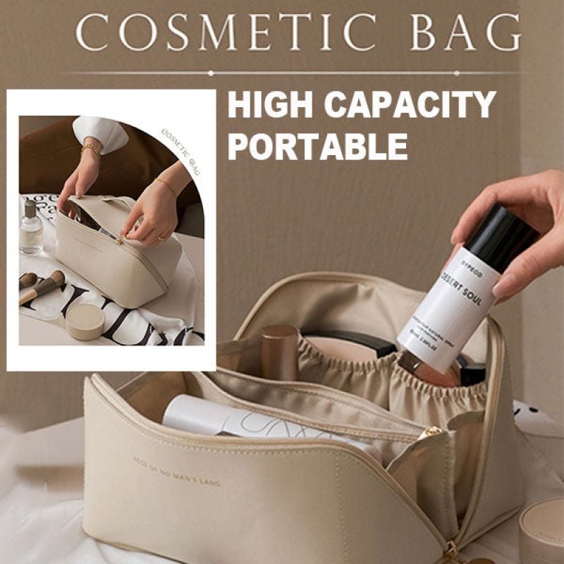 Large capacity travel jewelry cosmetic bag