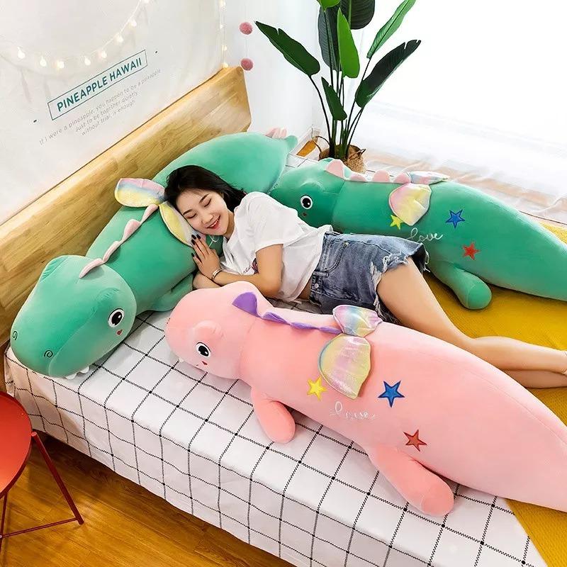 Large Colored Dinosaur Pillow Soft Stuffed Plush Toy