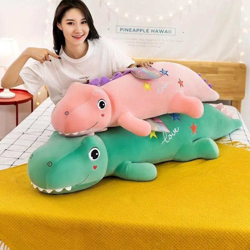 Large Colored Dinosaur Pillow Soft Stuffed Plush Toy