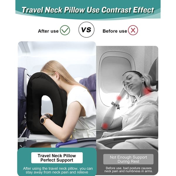 (Last day 48% off) Leosporr Inflatable Travel Pillow