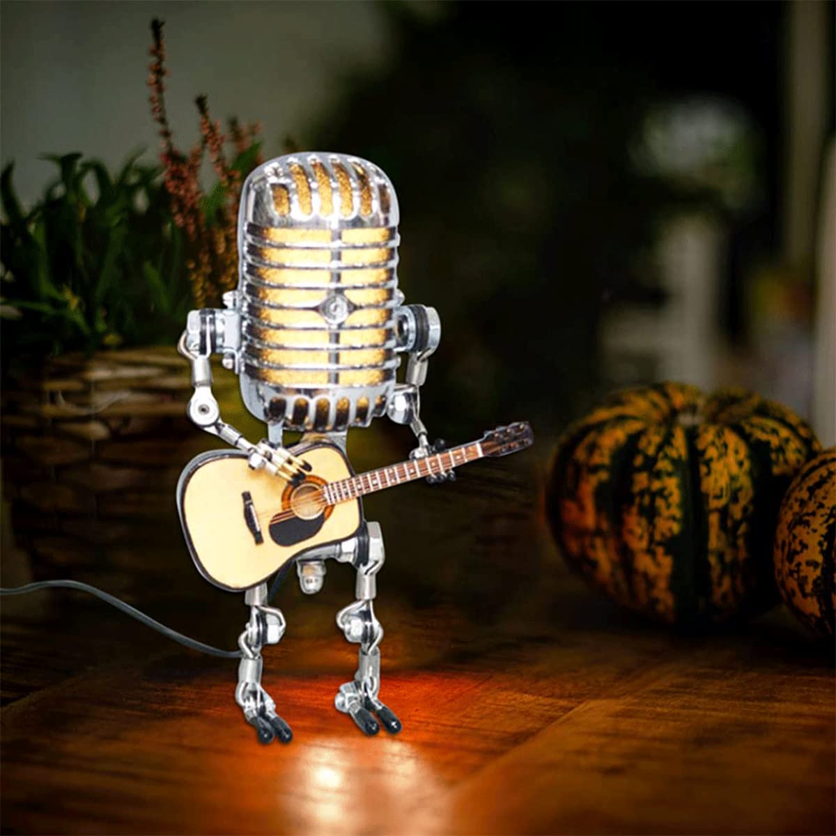 LAST DAY 48% OFFVintage Metal Microphone Robot Desk Lamp