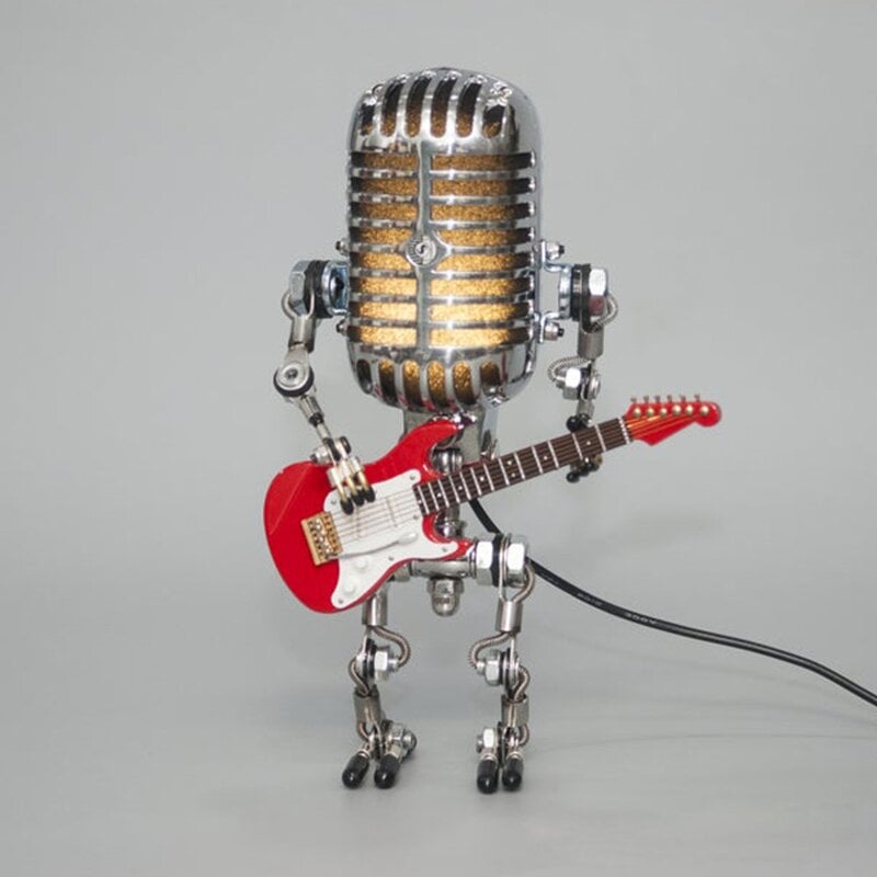 LAST DAY 48% OFFVintage Metal Microphone Robot Desk Lamp