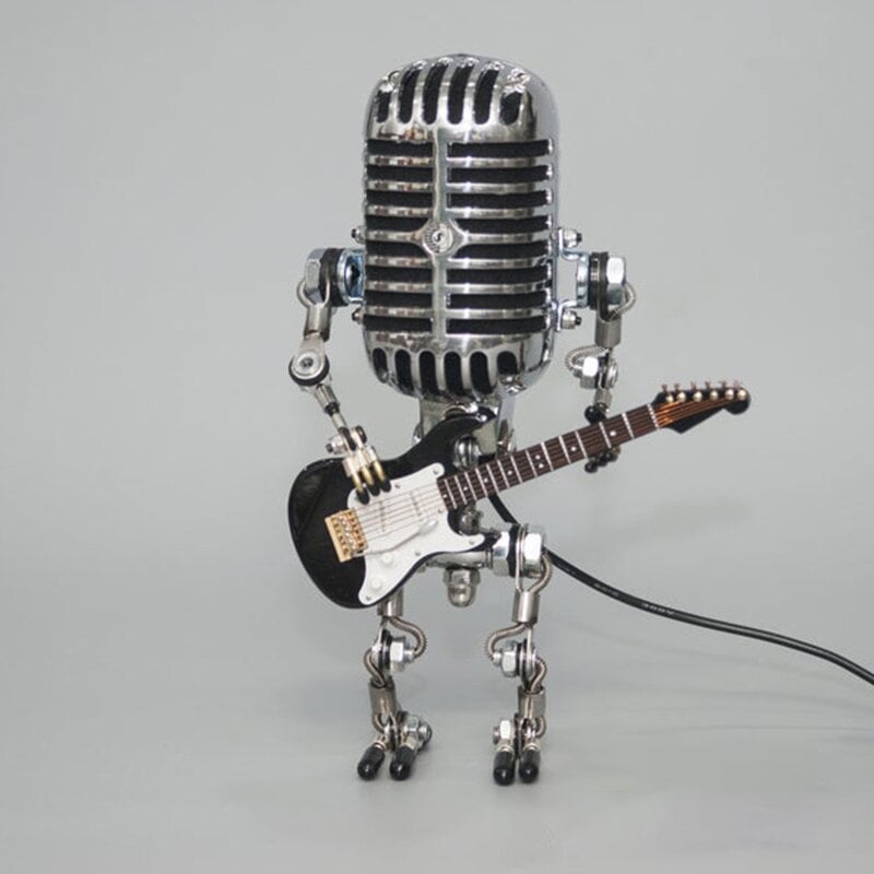 LAST DAY 48% OFFVintage Metal Microphone Robot Desk Lamp