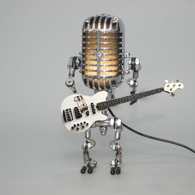 LAST DAY 48% OFFVintage Metal Microphone Robot Desk Lamp