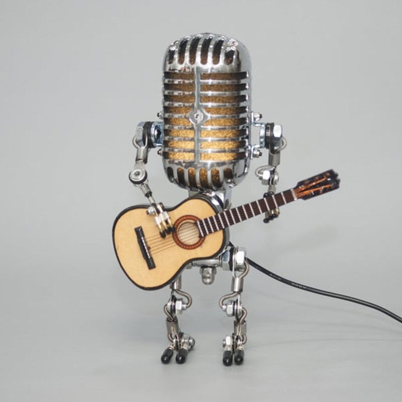 LAST DAY 48% OFFVintage Metal Microphone Robot Desk Lamp