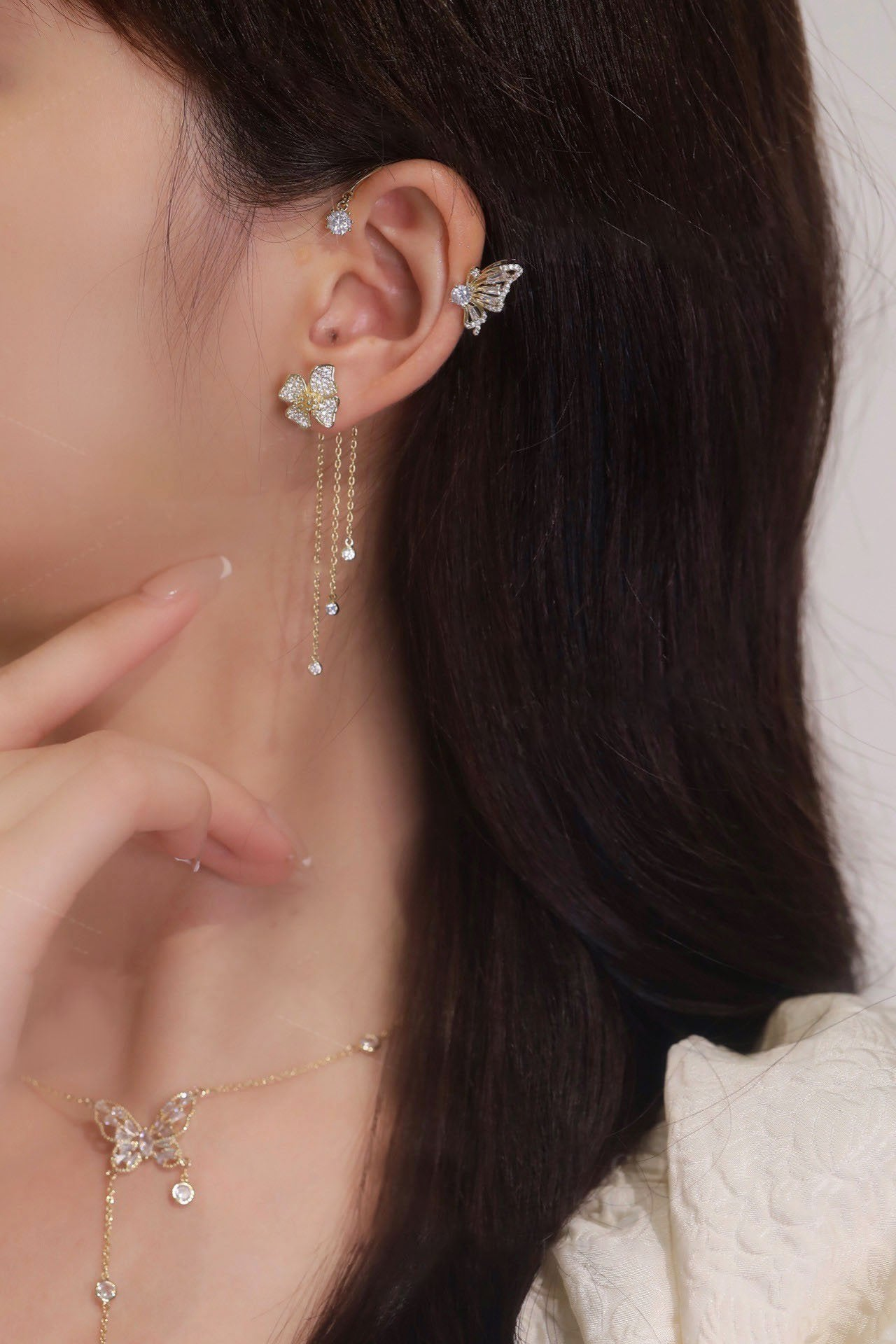 Last Day 49% OFF Butterfly Tassel Style Zircon Earrings | Perfect Gift