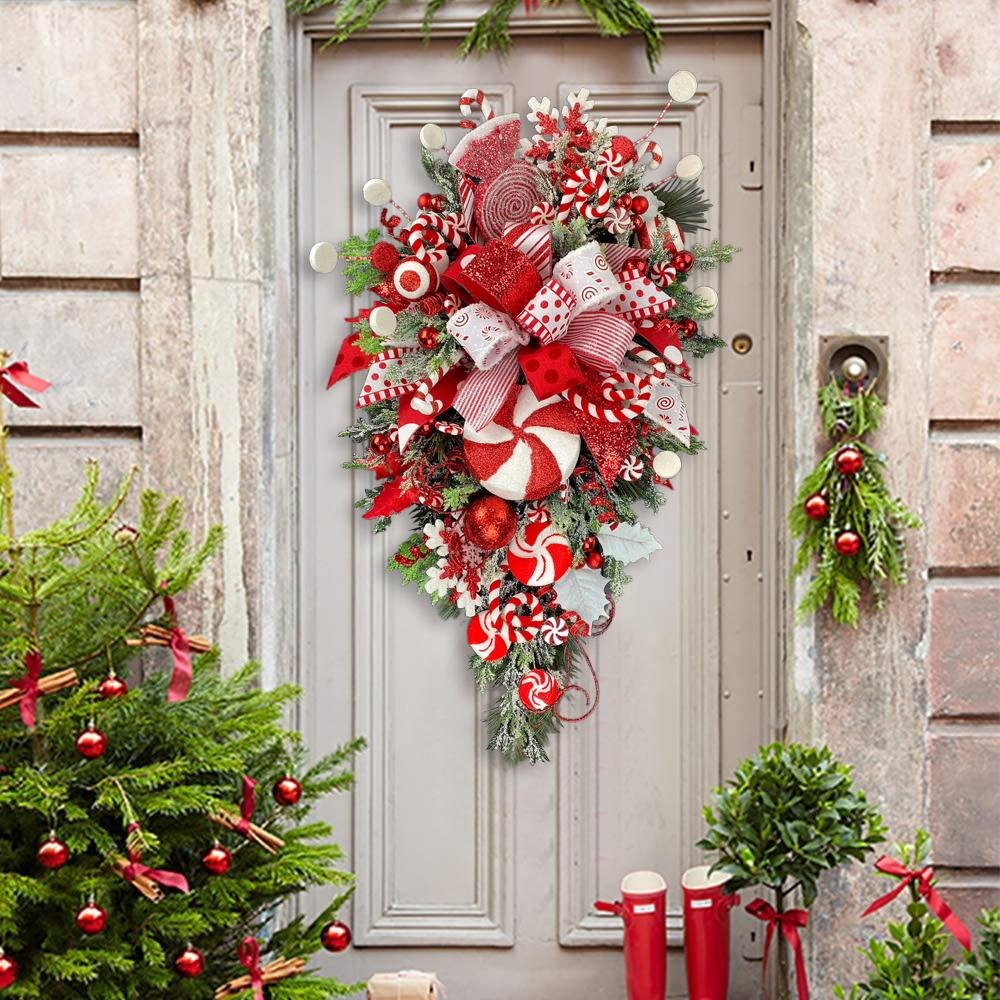 Last Day 49% OFF - Candy Cane Christmas Wreath