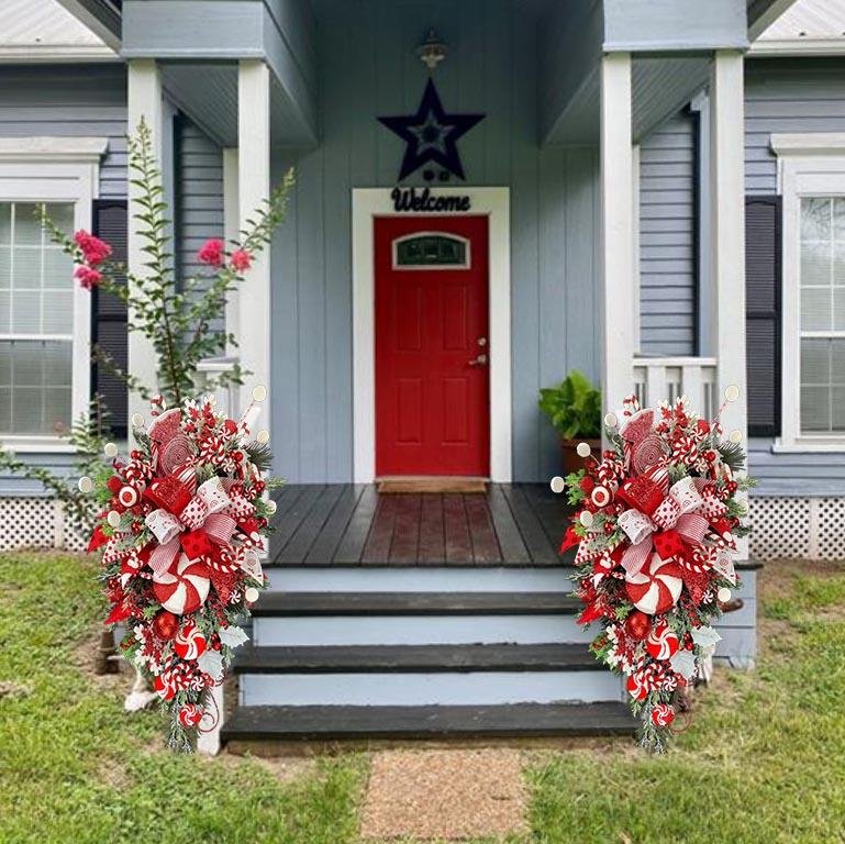 Last Day 49% OFF - Candy Cane Christmas Wreath