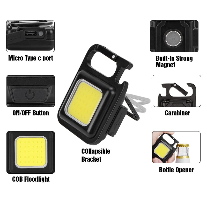 Last Day 50% OFF - Cob Keychain Work Light