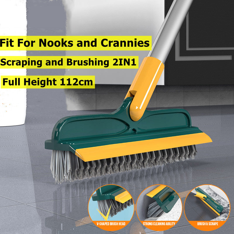 LAST DAY 50% OFF-2 in 1 Floor Brush(Brush + scrape)(With Gift-Broom Holder)OFF-2